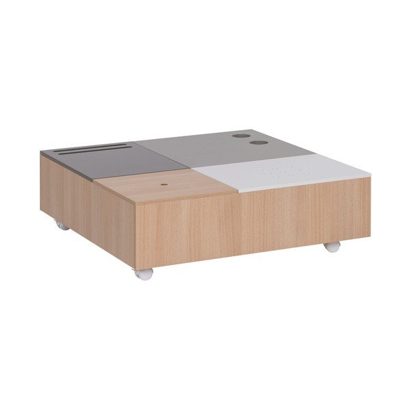 Tavolino multifunzionale su ruote con vani portaoggetti Custom - Vox-image-2