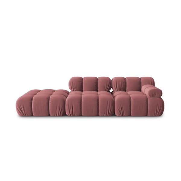 Divano in velluto rosa 282 cm Bellis - Micadoni Home