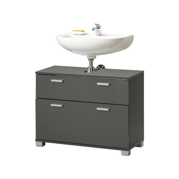Mobile grigio per lavabo 70x55 cm Rowan - Støraa-image-3