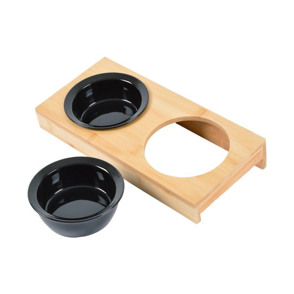 Set di ciotole con supporto in bambù per cane ø 12 cm – Love Story-image-2