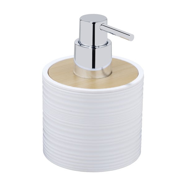 Dispenser per sapone bianco opaco in plastica 350 ml Lyon – Allstar