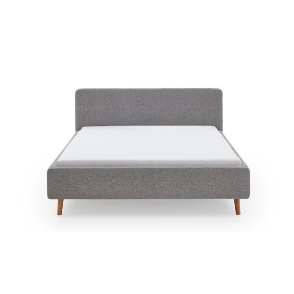 Letto matrimoniale imbottito grigio rete non inclusa 140x200 cm Mattis – Meise Möbel-image-3