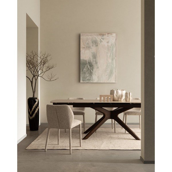 Sedia da pranzo beige imbottito Libby – Bizzotto-image-2