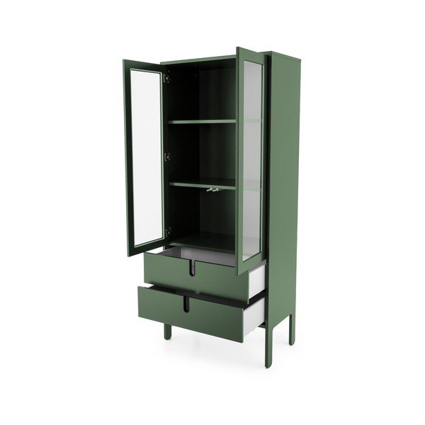 Vetrina verde scuro, larghezza 76 cm Uno - Tenzo-image-4