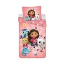 Biancheria da letto per bambini in cotone per letto singolo 140x200 cm Gabby's Dollhouse - Jerry Fabrics