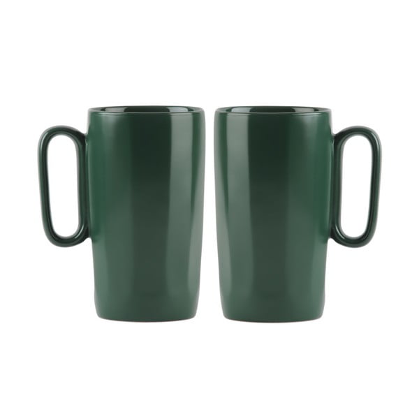 Tazze in set in verde scuro in gres 2 pz 330 ml Fuori – Vialli Design