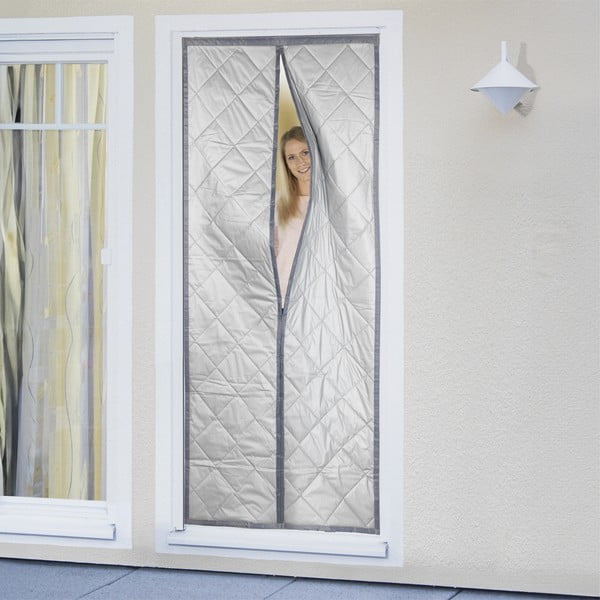 Tenda termica per porte in grigio-argento 80x200 cm - Maximex-image-2