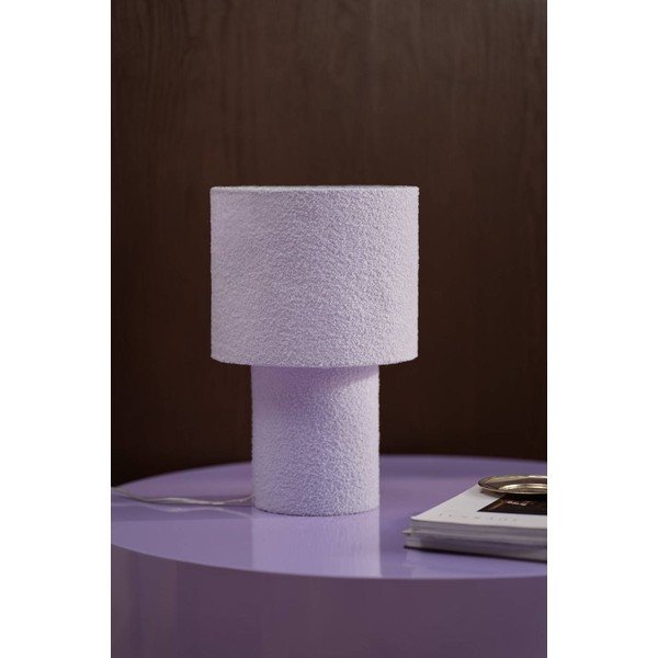 Lampada da tavolo lavanda in tessuto (altezza totale 44 cm) Aubra – Jotex-image-2