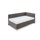 Letto da bambini con sponde color antracite imbottito con contenitore con rete inclusa 90x200 cm Cool – Meise Möbel