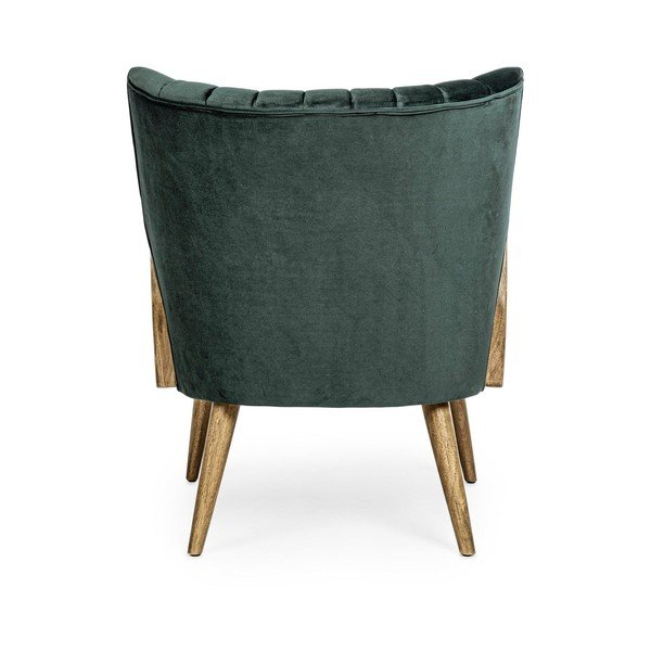 Poltrona verde con rivestimento in velluto Virna – Bizzotto-image-4