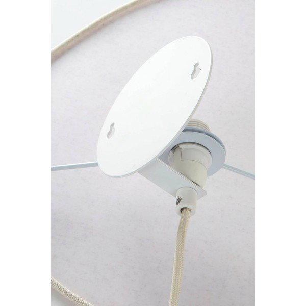Lampada da parete color crema in lino con alimentazione a corrente Elva – Jotex-image-4