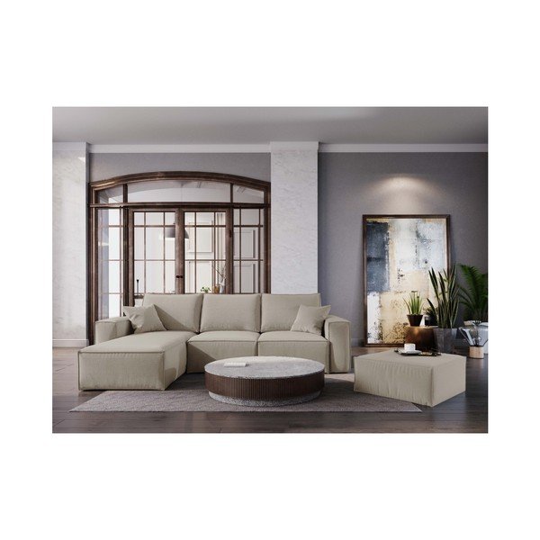 Béžový puf Cosmopolitan Design Miami, 65 x 65 cm-image-3