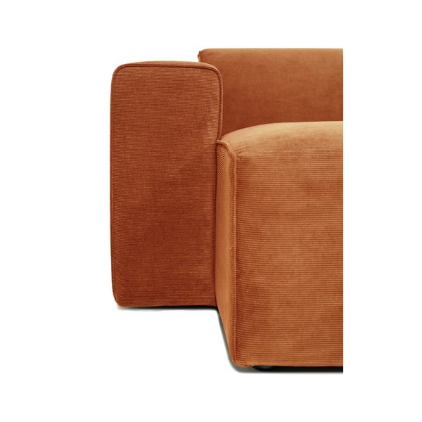 Divano angolare in velluto a coste arancione (angolo sinistro) Sting - Scandic-image-4