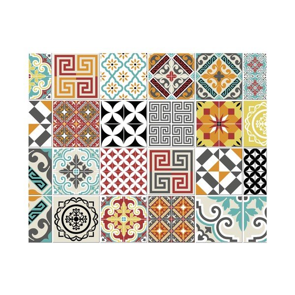 Set di 24 adesivi murali decorativi Batista, 15 x 15 cm Tina - Ambiance-image-2