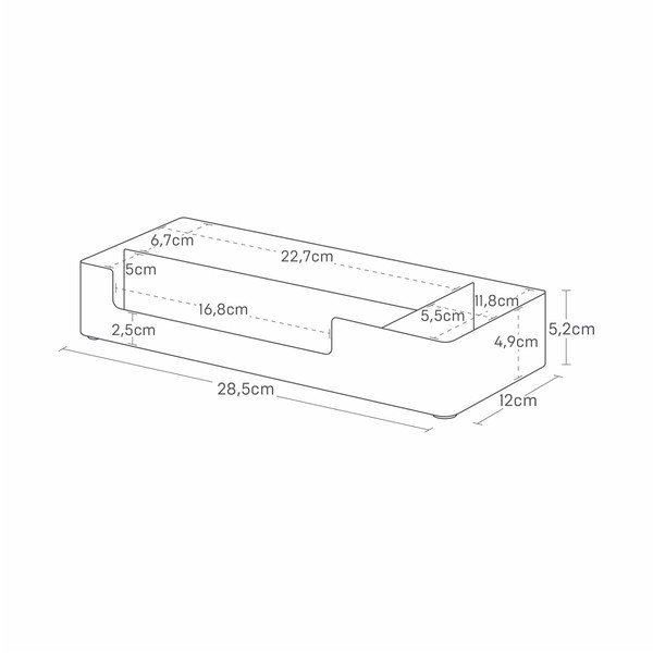 Organizer da bagno bianco in metallo Amenity – YAMAZAKI-image-4