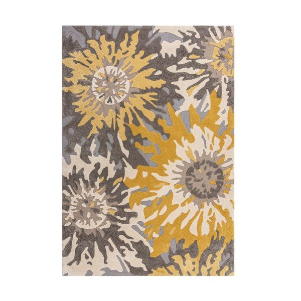 Tappeto giallo/grigio 160x230 cm Soft Floral - Flair Rugs