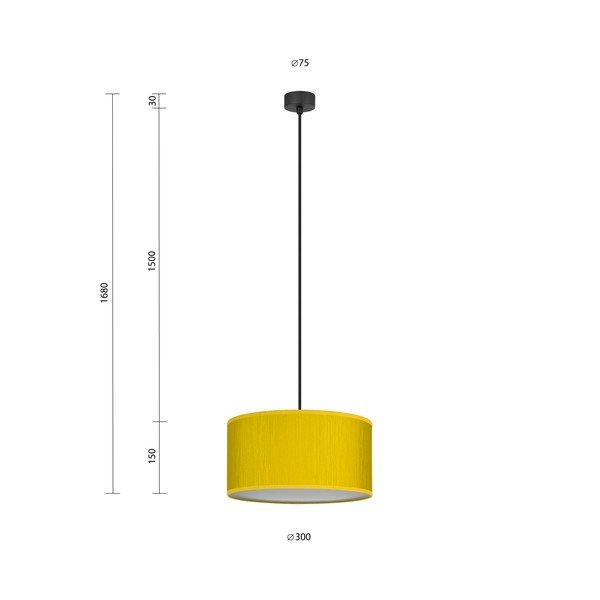 Lampada a sospensione gialla ø 30 cm Doce - Sotto Luce-image-4