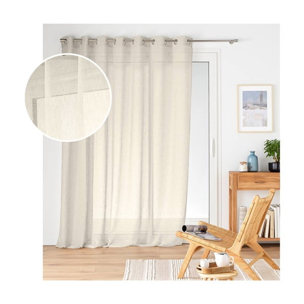 Tenda sottile di colore naturale 240x240 cm Carlin - douceur d'intérieur-image-3