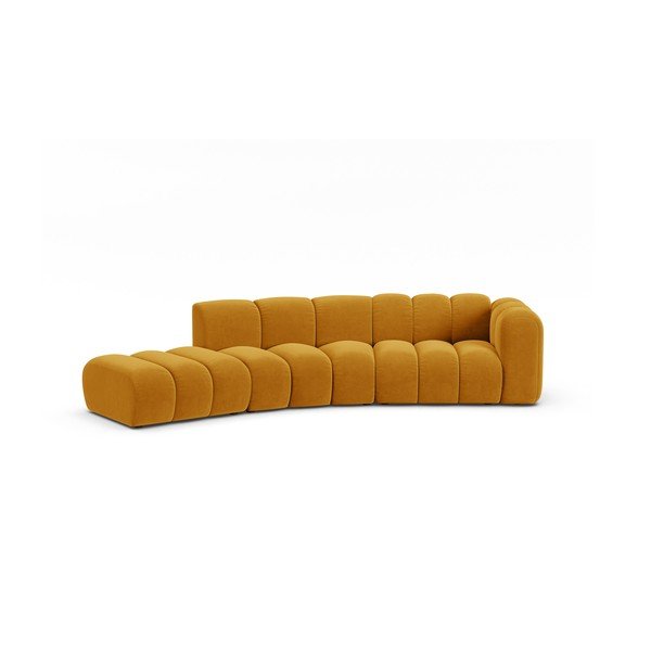 Divano angolare giallo (con penisola a destra) Lupine – Micadoni Home