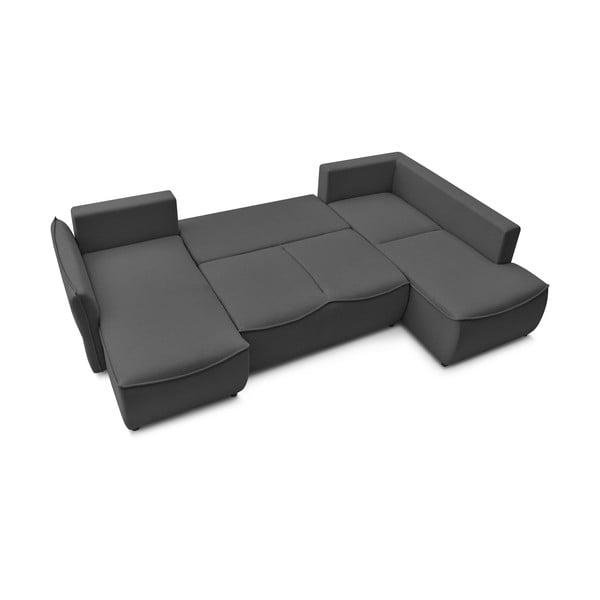 Divano letto angolare grigio scuro (angolo destro) Leon - Bobochic Paris-image-4