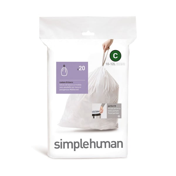Sacchetti della spazzatura con chiusura 20 pz 12 l C - simplehuman