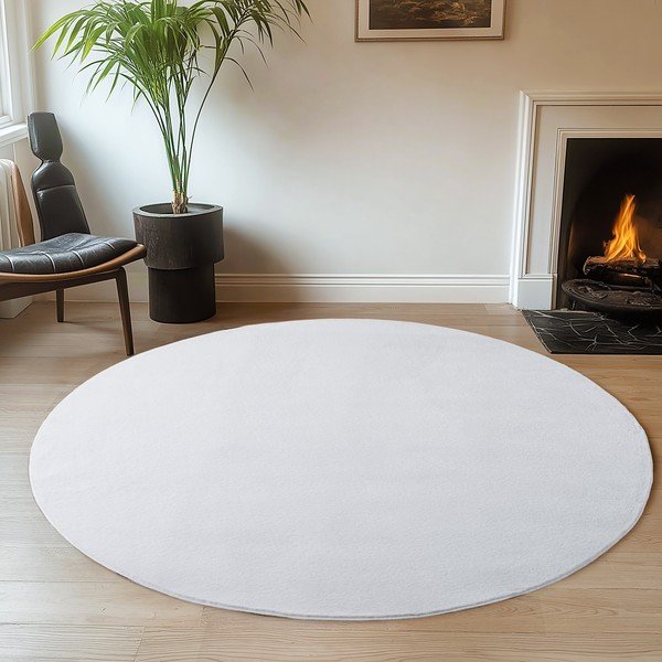 Tappeto rotondo bianco ø 160 cm Joy 1400 – Ayyildiz Carpets-image-1