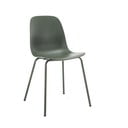 Sedia da pranzo in plastica verde Whitby - Unique Furniture