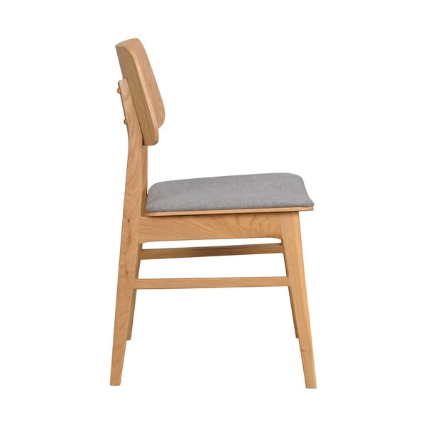 Sedia da pranzo marrone chiaro con seduta grigio chiaro Nagano - Rowico-image-3