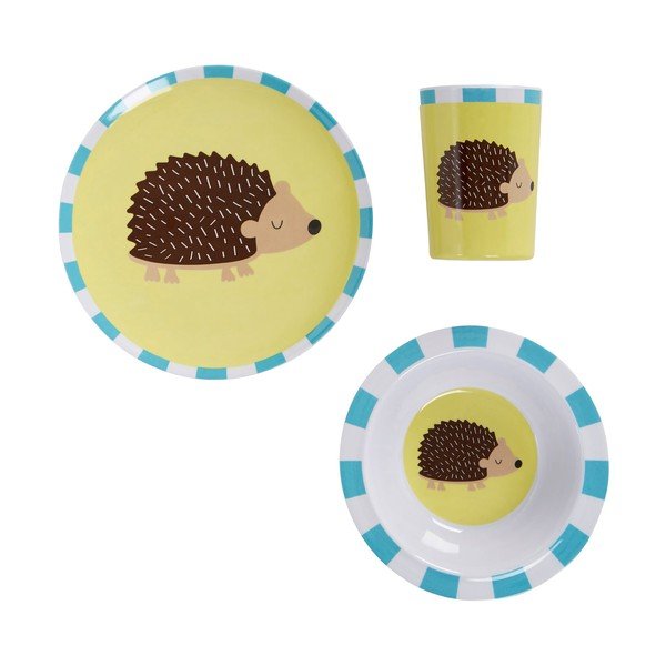 Set da pranzo per bambini a 3 pezzi con motivo a riccio - Premier Housewares-image-3