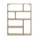 Mensola beige in metallo con ripiani multipli 48 cm Lanciano – House Nordic