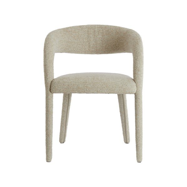 Sedia da pranzo beige imbottito con braccioli Kyran – Light & Living-image-2