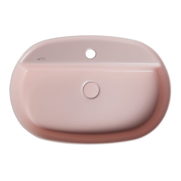 Lavabo rosa in ceramica 60x40 cm Infinity Oval – Sapho-image-2