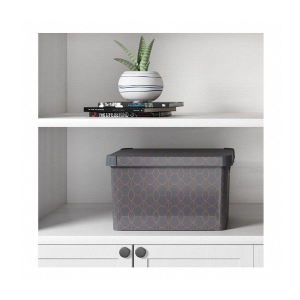 Contenitore grigio scuro con coperchio , 22 l Art Deco - Curver-image-2