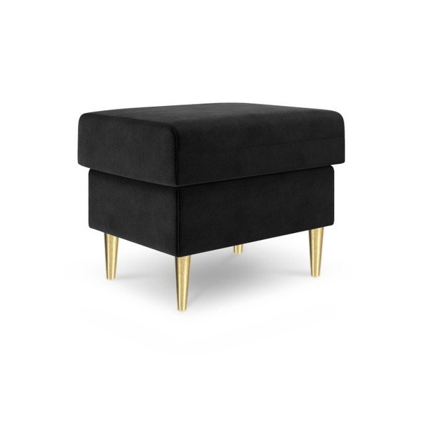 Pouf Muguet nero, 60 x 45 cm - Mazzini Sofas