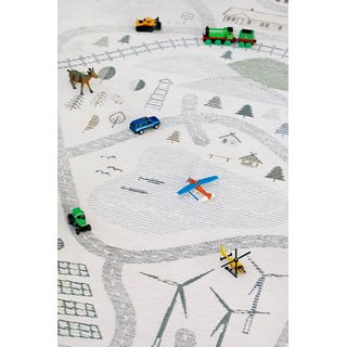 Tappeto per bambini bifacciale bianco, 160 x 230 cm Ülejõe - Narma