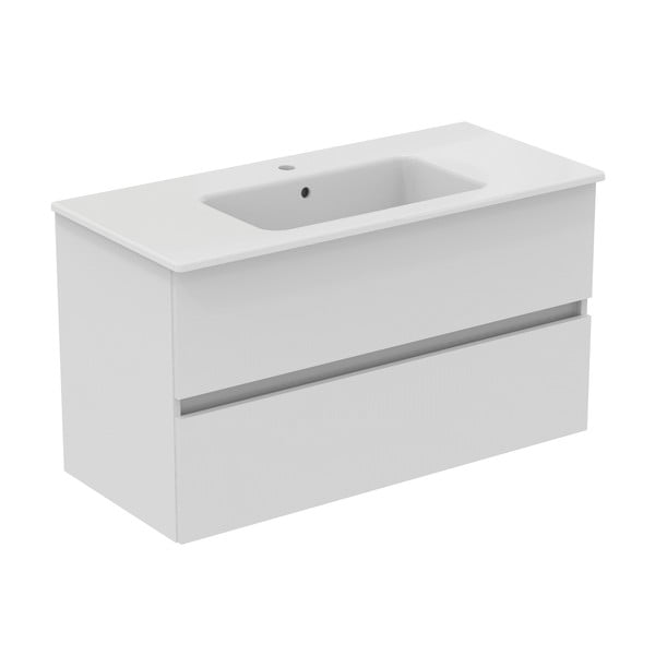 Mobile a sospensione bianco per sottolavabo 100x55 cm Eurovit+ - Ideal Standard-image-3
