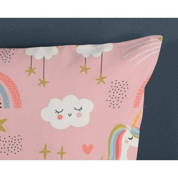 Set copripiumino e federa da bambini blu/rosa in cotone per letto singolo 140x200 cm Suus – Good Morning-image-3