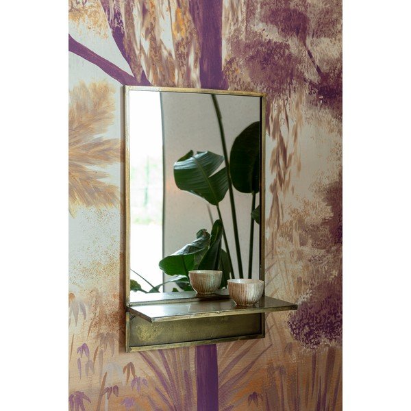 Specchio a parete con mensola 37x61 cm Feyza - White Label-image-3