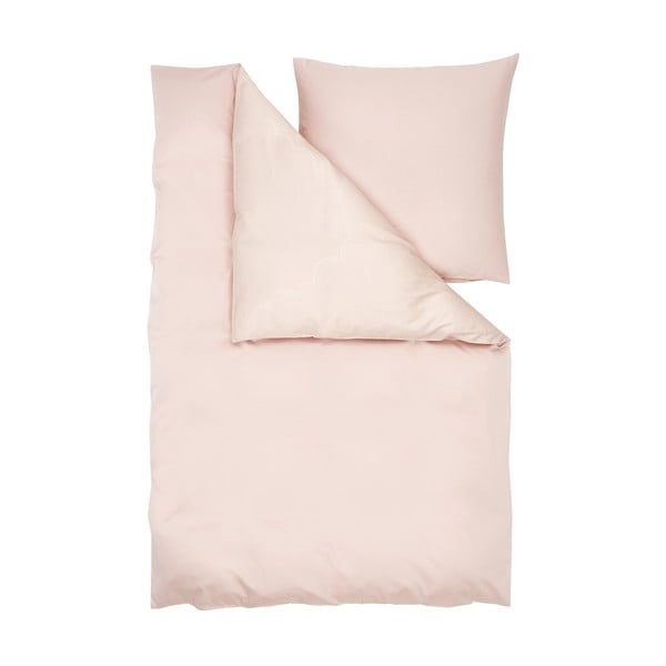 Biancheria da letto matrimoniale in cotone sateen rosa, 200 x 200 cm - Westwing Collection