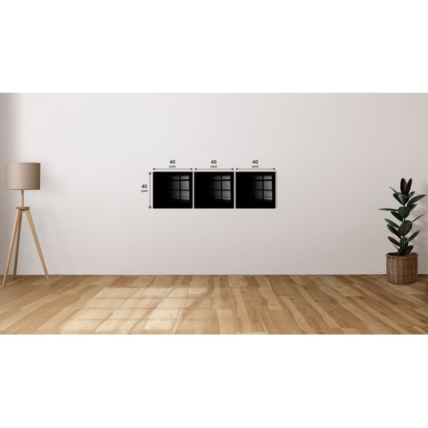 Dipinti in set di 3 pezzi 40x40 cm City - Wallity-image-3