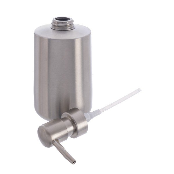 Dispenser per sapone color argento opaco in acciaio inox 450 ml – Orion-image-3