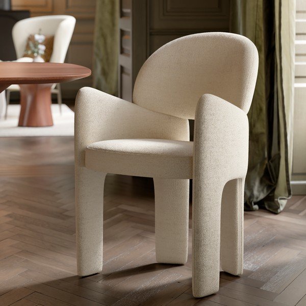 Sedia da pranzo beige con braccioli Aole – DAN-FORM Denmark-image-1
