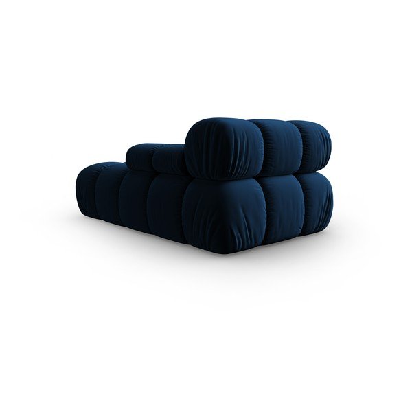 Sedia a sdraio in velluto blu (angolo destro) Bellis - Micadoni Home-image-4