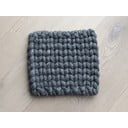 Sottobicchiere in lana lavorato a maglia antracite Braider Coaster, 20 x 20 cm - Wooldot