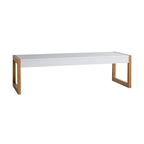 Tavolino bianco Quadrato, 120 x 35 cm - Marckeric-image-2