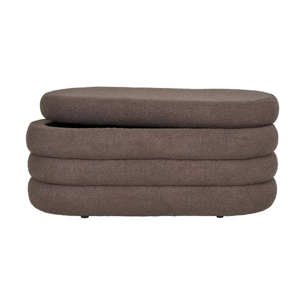 Panca marrone in tessuto bouclé Dartford - House Nordic-image-2