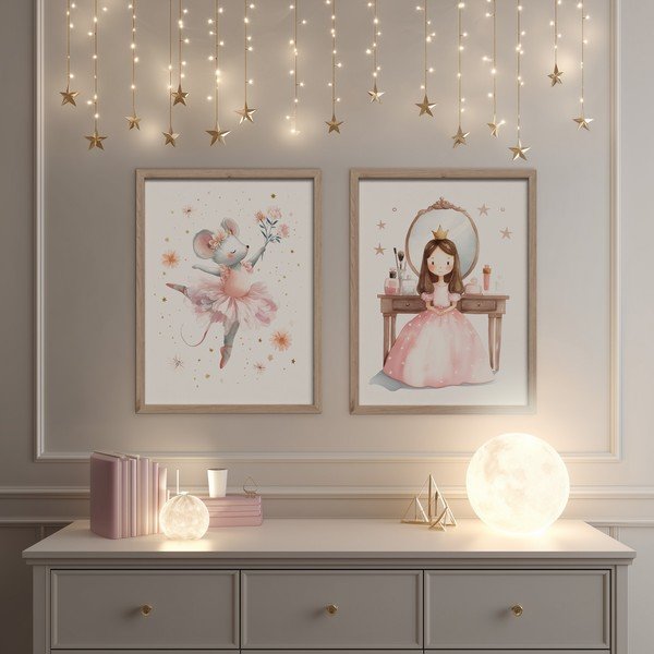 Quadro da bambini 30x40 cm Mouse Ballerina – Styler-image-2