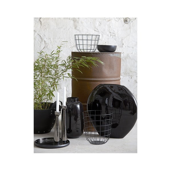 Kovový košík Netz Black, 20 cm-image-1