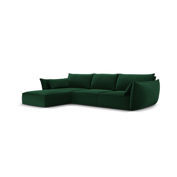 Divano angolare verde scuro (con penisola a sinistra/con chaise lounge) con rivestimento in velluto Vanda – Mazzini Sofas-image-2