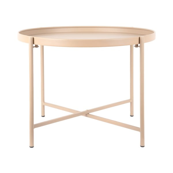 Tavolino da salotto rotondo beige in metallo ø 50 cm Meseta  – Leitmotiv-image-4